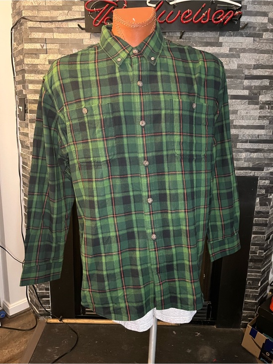 Duluth Trading Co Other - Duluth Trading Co Green Red Plaid Button-Up Shirt